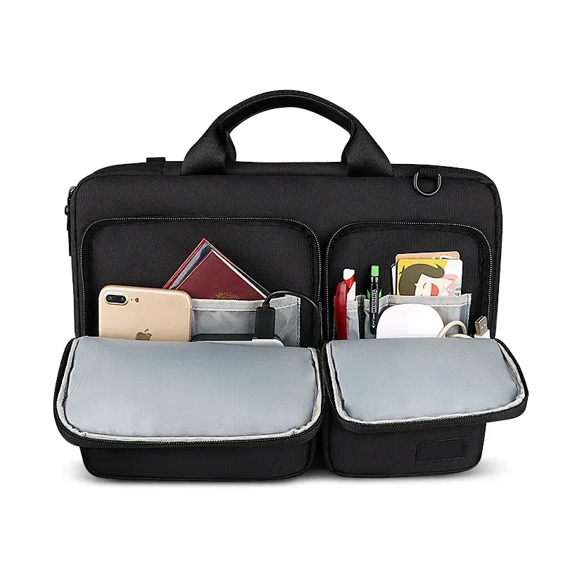 with Shoulder Strap Laptop Sleeve Bag Case Notebook Carrying Briefcase Messenger 14.1 15.4 15.6 Inch for Lenovo Macbook Dell HP