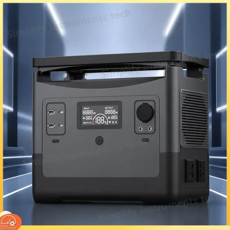 1000W 2000W Portable Power Station LiFePO4 Battery Solar Generator Outdoor Camping Emergency Backup Home Use Type C Input