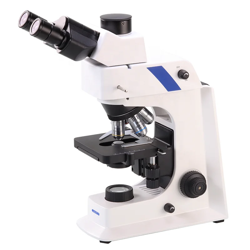 OPTO-EDU A16.2601-NL-1 BG Trinocular LED Light Fluorescence Microscope 40-1000X 3 Years Coaxial Coarse Fine 4 Holes 100~240V