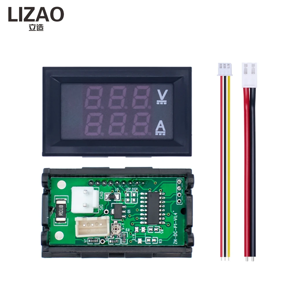 DC 0-100V 10A Digital Voltmeter Ammeter Dual Display Voltage Detector Current Meter Panel Amp Volt Gauge 0.28