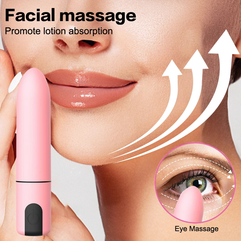 Mini Vibrating Massager Facial And Eye Massage Treatment Promotes Lotion Absorption 10 Modes Small Eye Fatigue Relief Tool