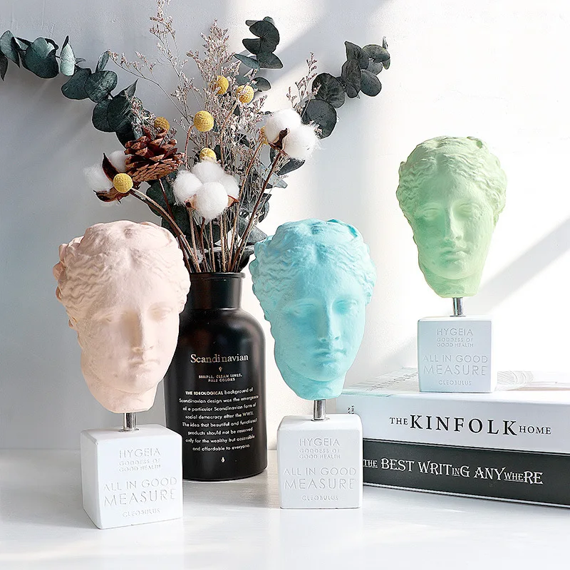 

Mutihome Room Decoration Home Decor Items Nordic European Statue Resin Portrait Diana Ornament Living Room Bedroom Decoration