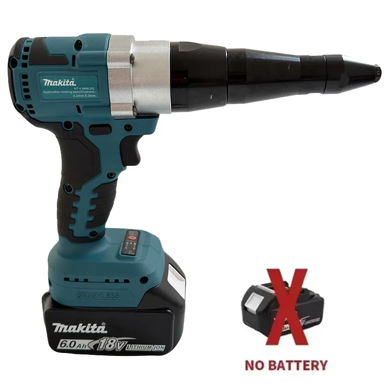 Makita Borstelloze Elektrische Klinknagelpistool LED Draadloze Multifunctionele Klinkmoer Pistool Automatische Klinknagelgereedschap Voor Makita 18V Batterij