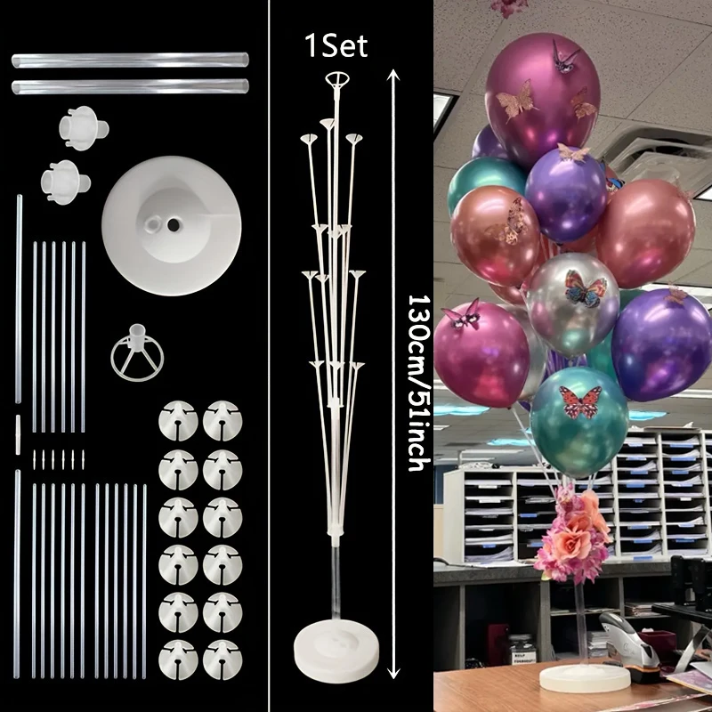1/2set 13/19Tubes Balloon Stand Wedding Decoration Happy Birthday Party Balloon Stick Holder Baloon Accessories Festival Globos image 4