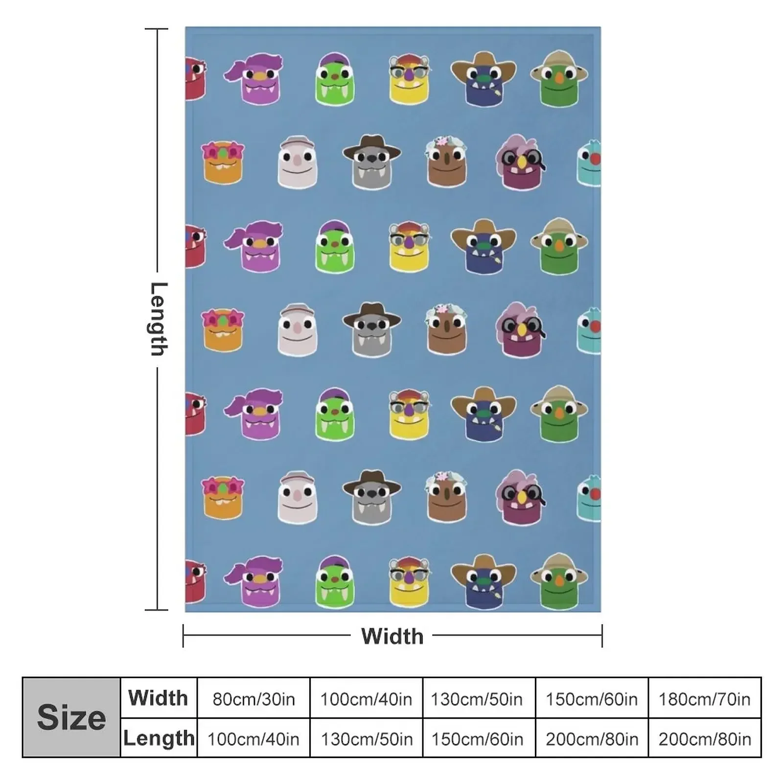 Bugsnax - All grumpuses Throw Blanket for sofa Giant Sofa decorative Blankets