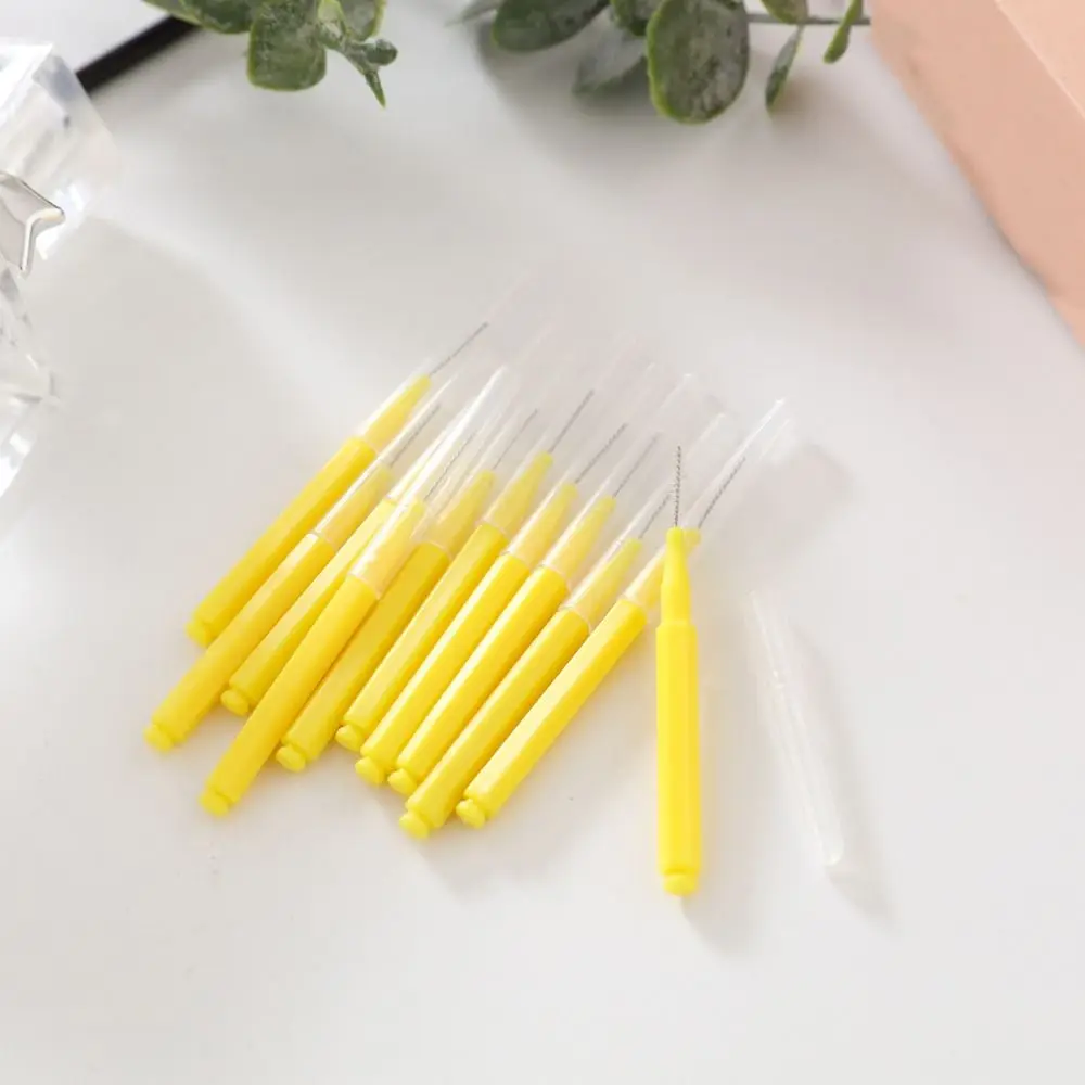30Pcs Disposable Braces Brush Bendable Effective Cleaning Between Teeth Brush Professional Gentle Interdental Brushes Outdoors