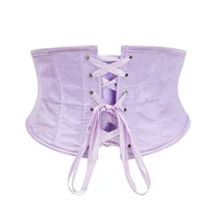 Bustiers y corsé sexys para mujer, cinturón con cordones, huesos de plástico, corsé de entrenamiento de cintura debajo del busto de satén, corsé debajo del busto