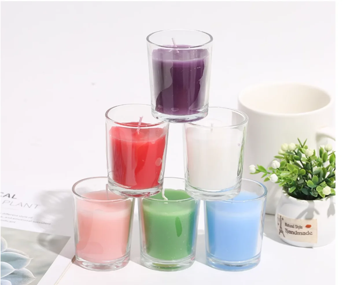 Aromatherapy column candle glass Smokeless candle glass Home hotel column wax scented candle