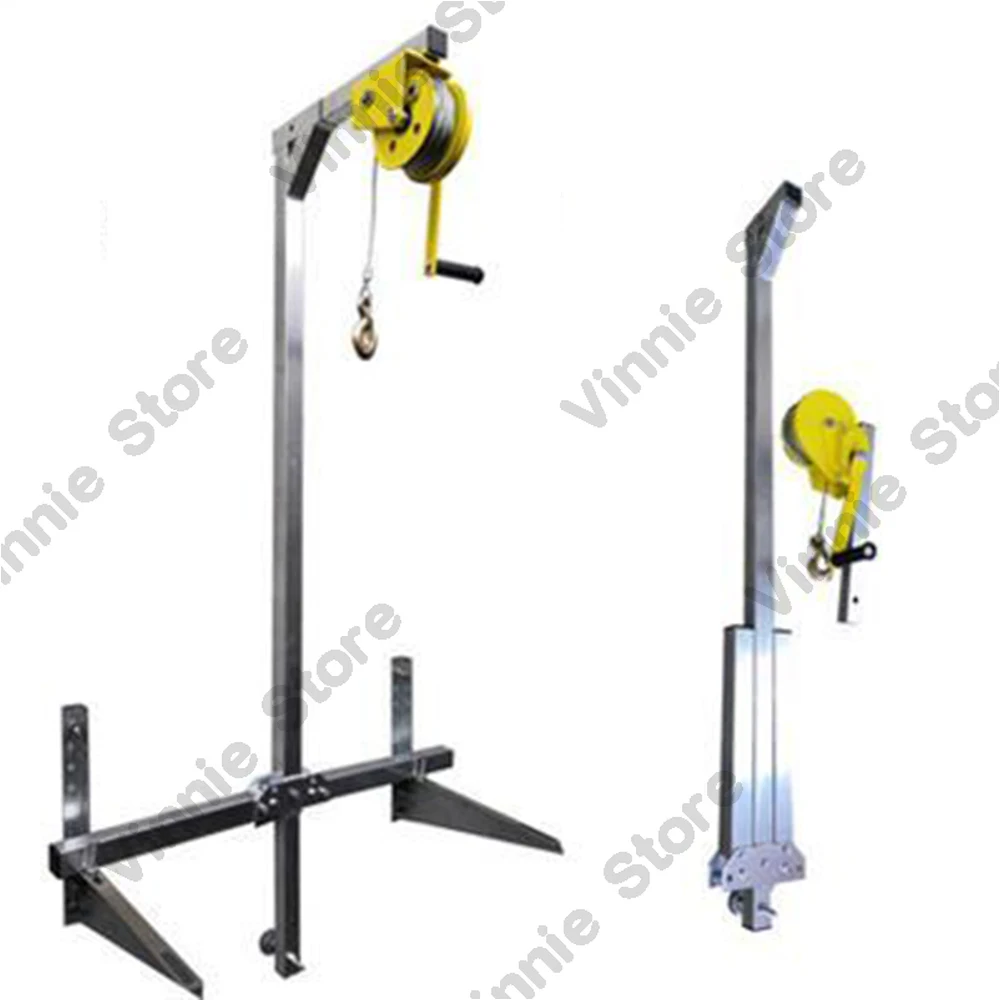 10M Manual Stainless Steel Outside Installation Lifting Tool Crane Folding Self-locking Manual Winch Assembly Air Conditioner