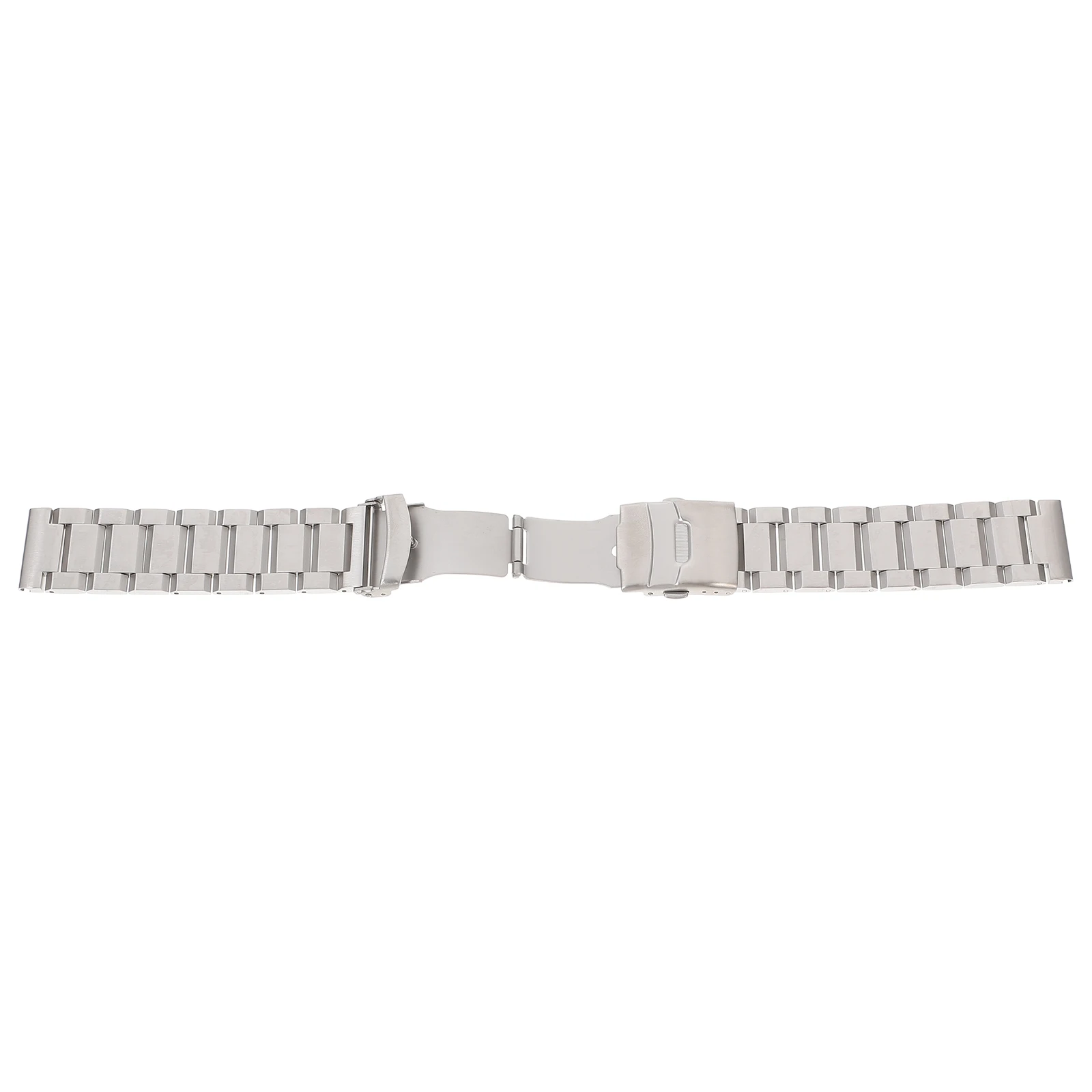 

22mm Stainless Watch Band Deployment Buckle Straight 22Mm Stainless Steel Watch Band End 185mm Silver Replacement Bracelet