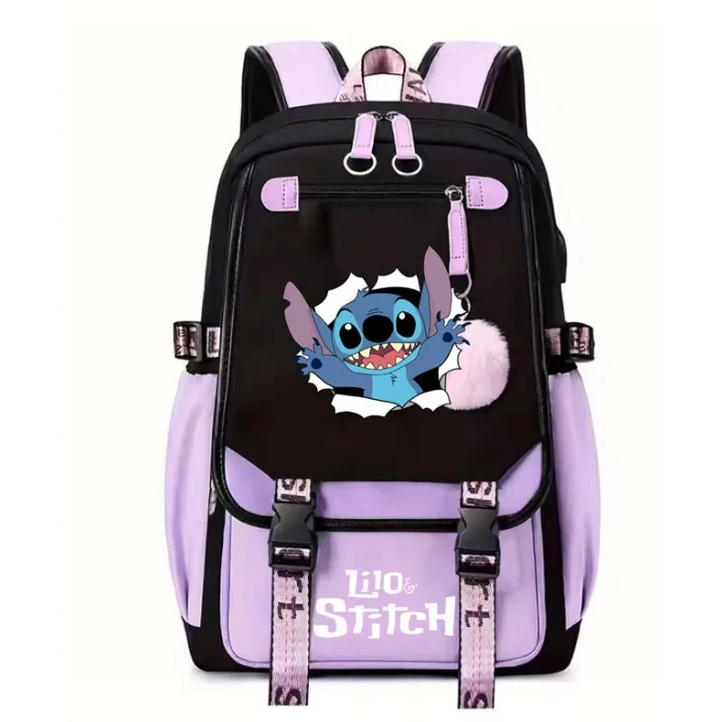 Lilo Stitch Backpack Boy Girl Anime School Bag Teenager Laptop Pack Women Rucksack Cartoon Anime Backpack Large Capacity Miniso