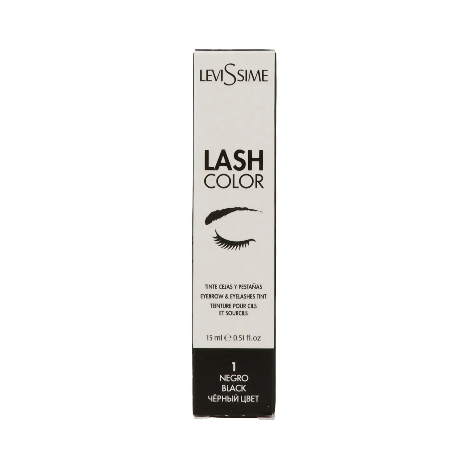 Levissime lash color 01 negro 15 ml, tinte de pestañas y cejas. Belleza y cuidado de tu cabello y tu piel con Levissime.