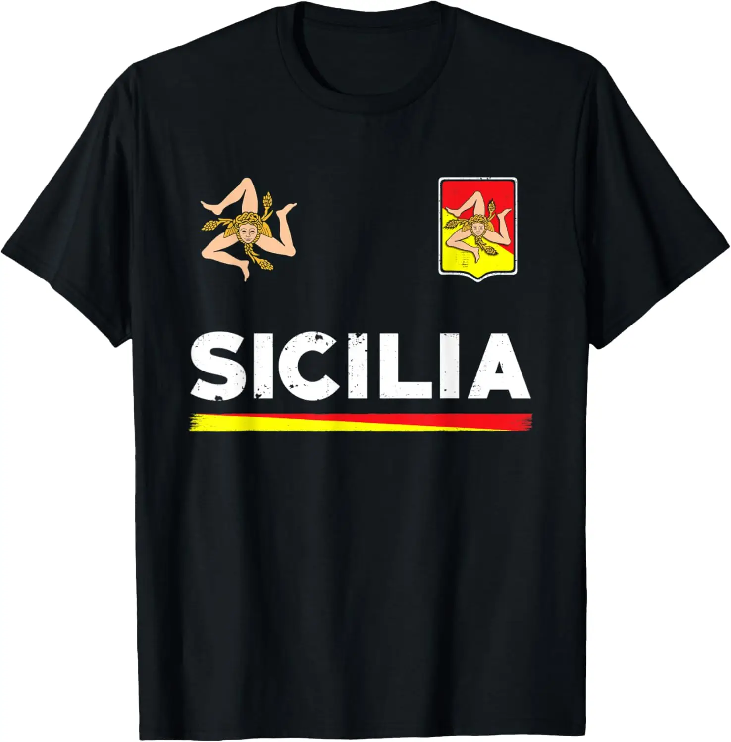 

Футболка Sicilian Pride Sicilia с сицилийским флагом Trinacria, 100% хлопок