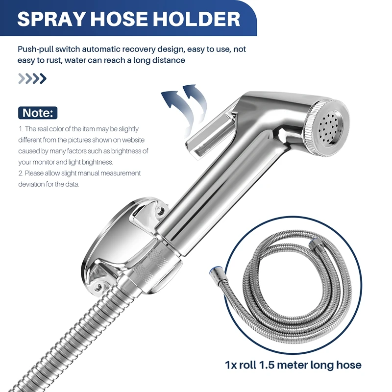 Toilet Bathroom Hand Held Handheld Sprayer Shower Bidet Spray Hose Holder