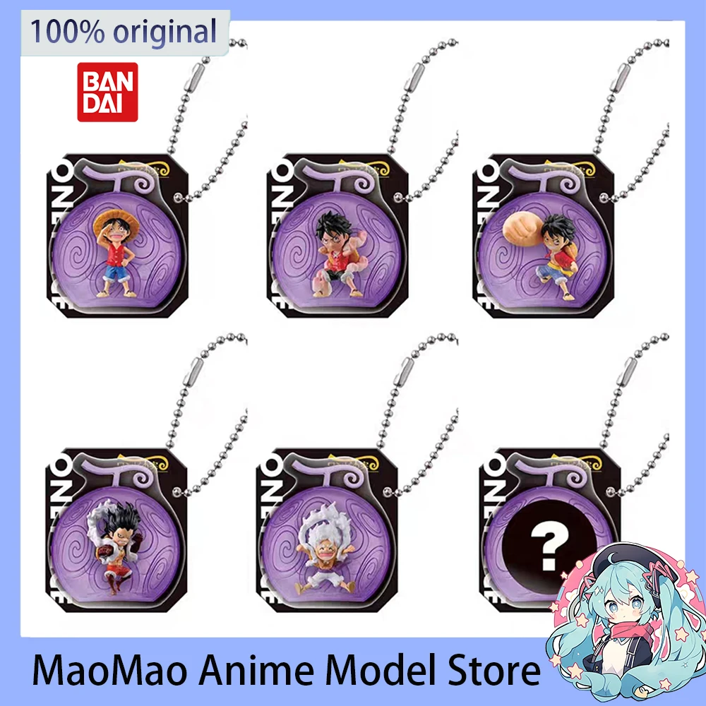 

Оригинальный брелок-подвеска Bandai One Piece Devil Fruit: миниатюрная фигурка Monkey D. Luffy Gear 5, игрушка-гашапон, кавайный аниме-модель