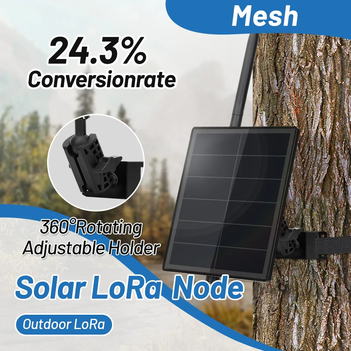 Outdoor Meshtastic Solar-Knoten mit GPS-Modul Heltec ESP32 LoRa V4 Meshcore Repeater 5W Solarpanel Mesh-Netzwerk WiFi LoRa BLE – Detail 4