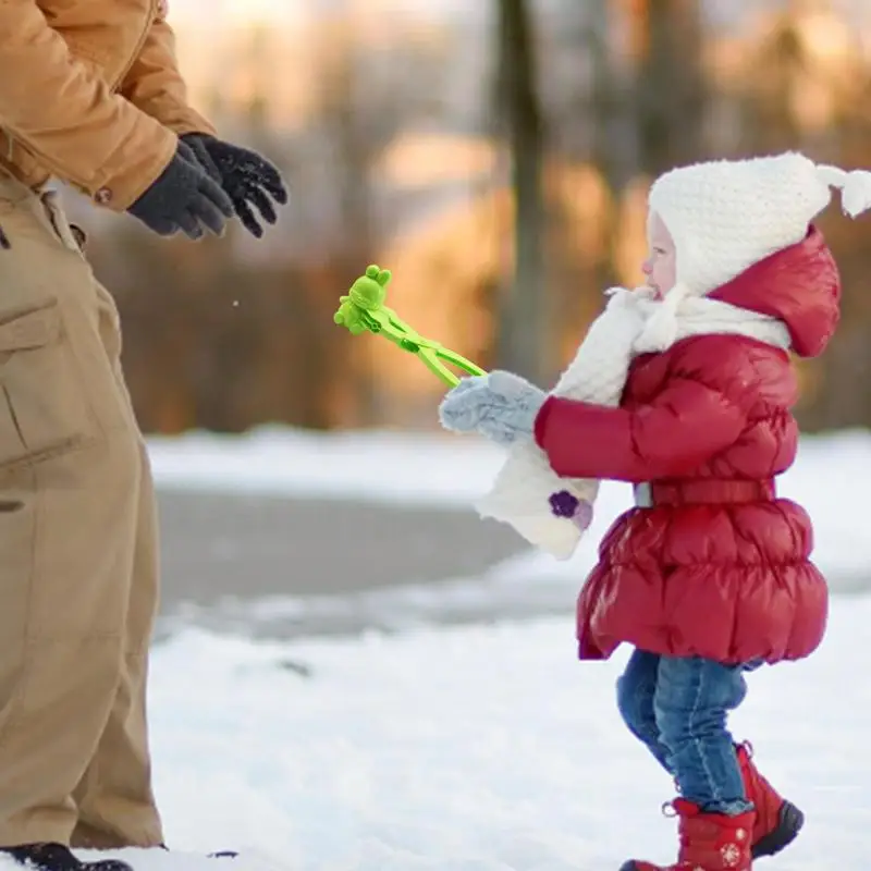 Molde para Hacer bolas de nieve para niños, formas cómodas para Hacer bolas de nieve, Clip para Hacer bolas de nieve, juguete para niños