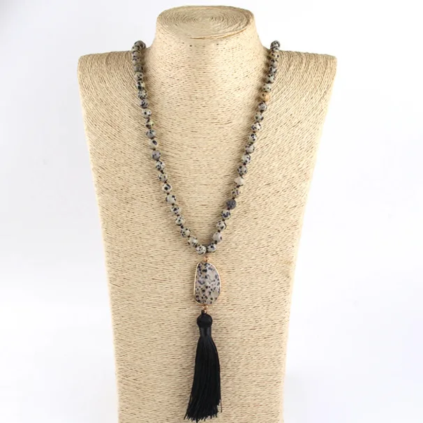 Mehrfarbige Quasten-Pullover-Kette, handgefertigte Perlen, ethnischer Stil, für Männer und Frauen, personalisierte, vielseitige Halsketten, Modeschmuck – Detail 8