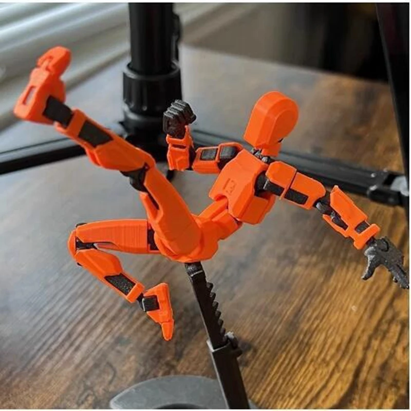 Figura de acción de Robot, impresa en 3D con articulación completa para detener el movimiento, animación roja