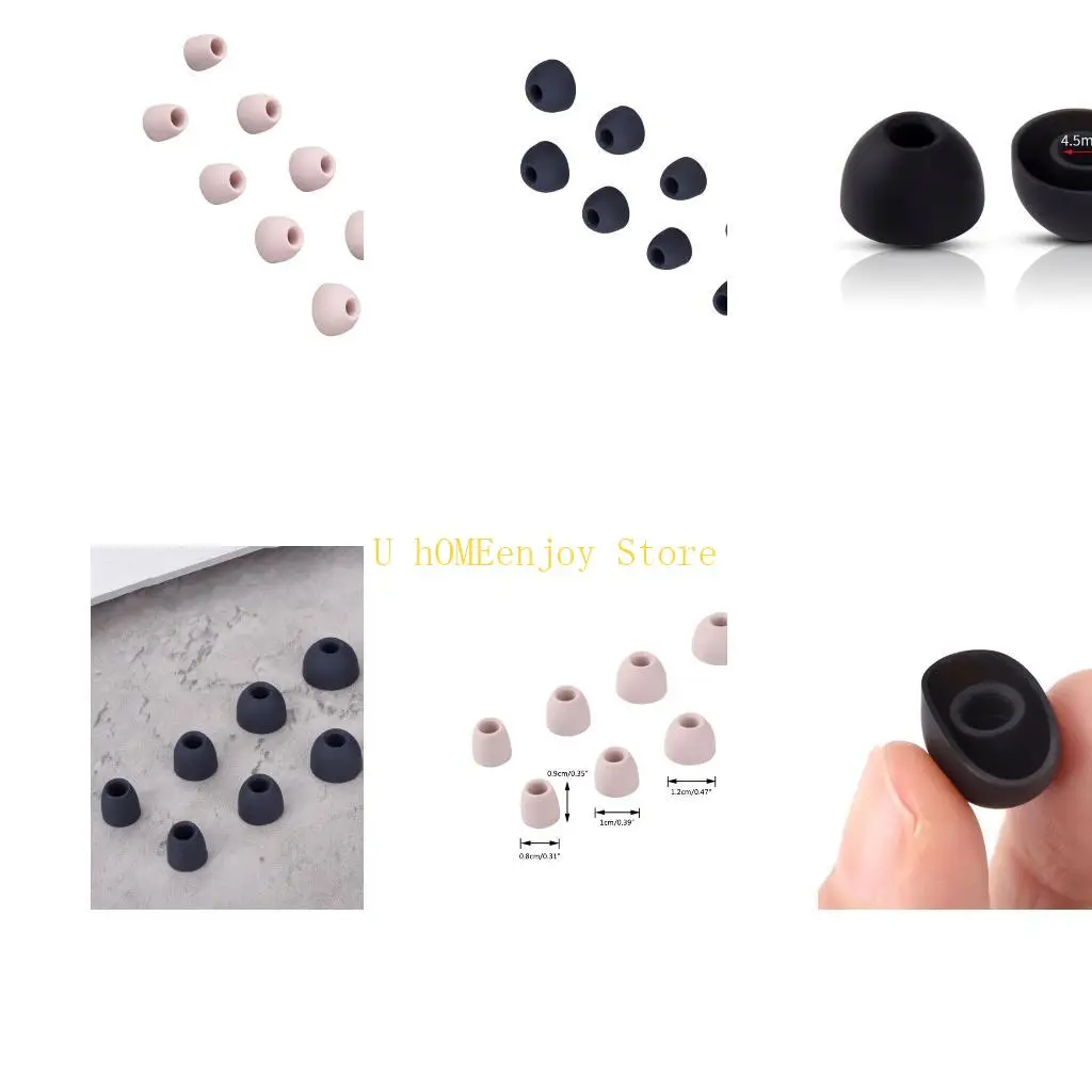 B0KF Soft Earbuds Silicone Ear Tip Wireless Earphone Eartips for E8 Replacement Earpads