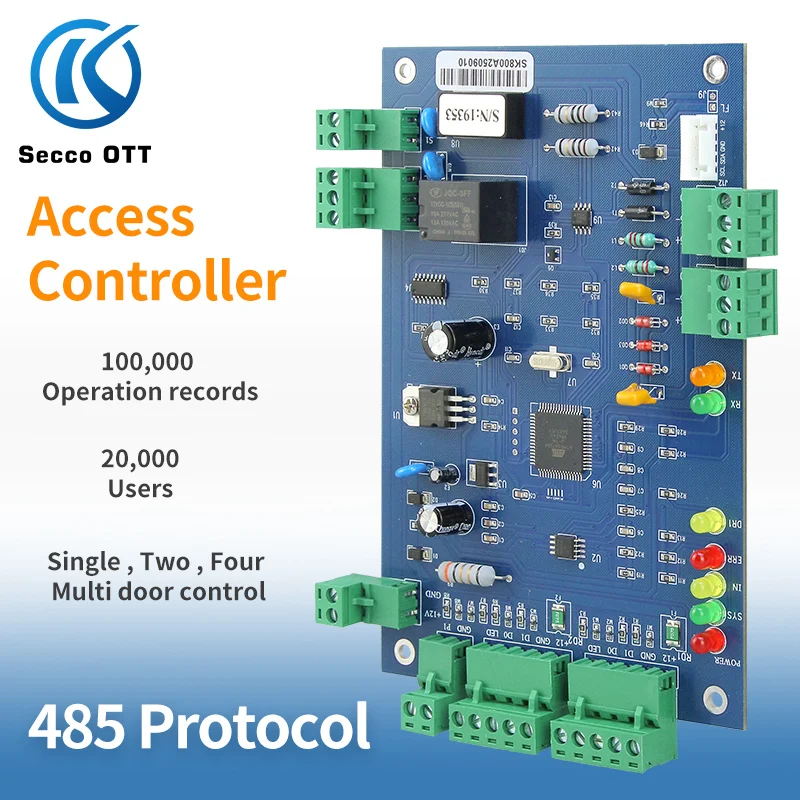 

Контроллер контроля доступа RS485, одноканальный/двухканальный, WG2002, сетевой, для нескольких дверей, с функцией учета рабочего времени и удаленного управления пожаротушением