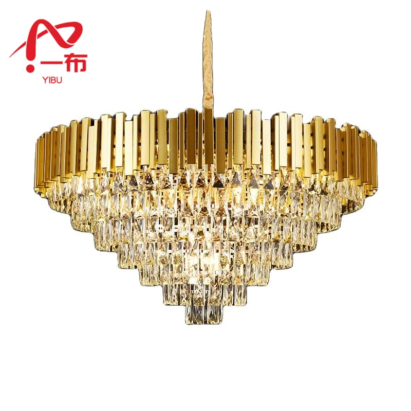 Multi-Layer Luxury Crystal Pendant Chandelier Modern Kitchen Hotel  Living Bedroom Dining Room Hanging Lamp Free Shipping