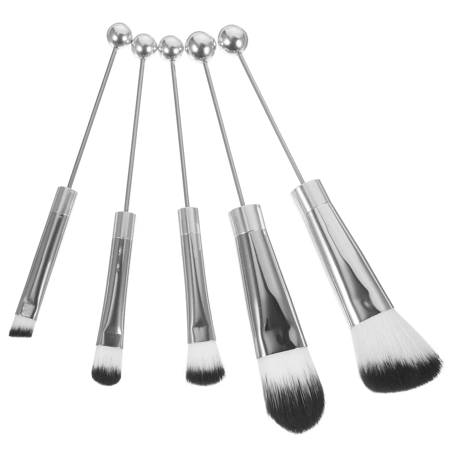 

Набор кистей для макияжа, 5 шт., с гладкой и тонкой щетиной, легкий, удобный для путешествий, для нанесения теней, румян, консилера и пудры
