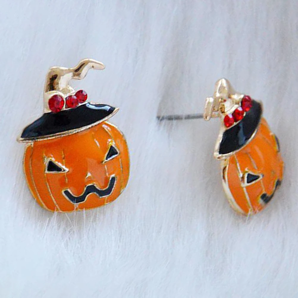 

1Pair Halloween Pumpkin Pattern Creative Earrings Premium Women Festival Party Cosplay Daily Wear Gift Orange E1803