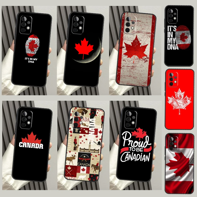 Canada Canadian Flag Case per Samsung Galaxy A54 A34 A52 A21S A12 A22 A32 A14 A13 A23 A33 A53 A73 A51 A71 Cover