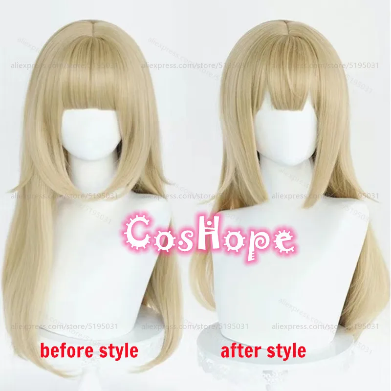 Peluca de Cosplay Kinako para gato, mascota, gatito, OSAKANA, peluca de lino de 55cm, peluca sintética resistente al calor de Anime para disfraz de Carnaval de Halloween