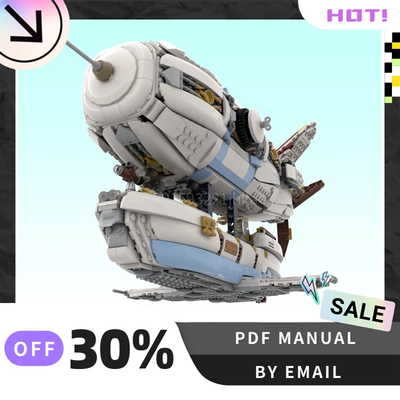 [2169 ชิ้น] ที่กําหนดเอง MOC Airship Adventures Creative Building Blocks ชุด STEM ของเล่นเพื่อการศึกษา DIY ก่อสร้างชุดของขวัญ