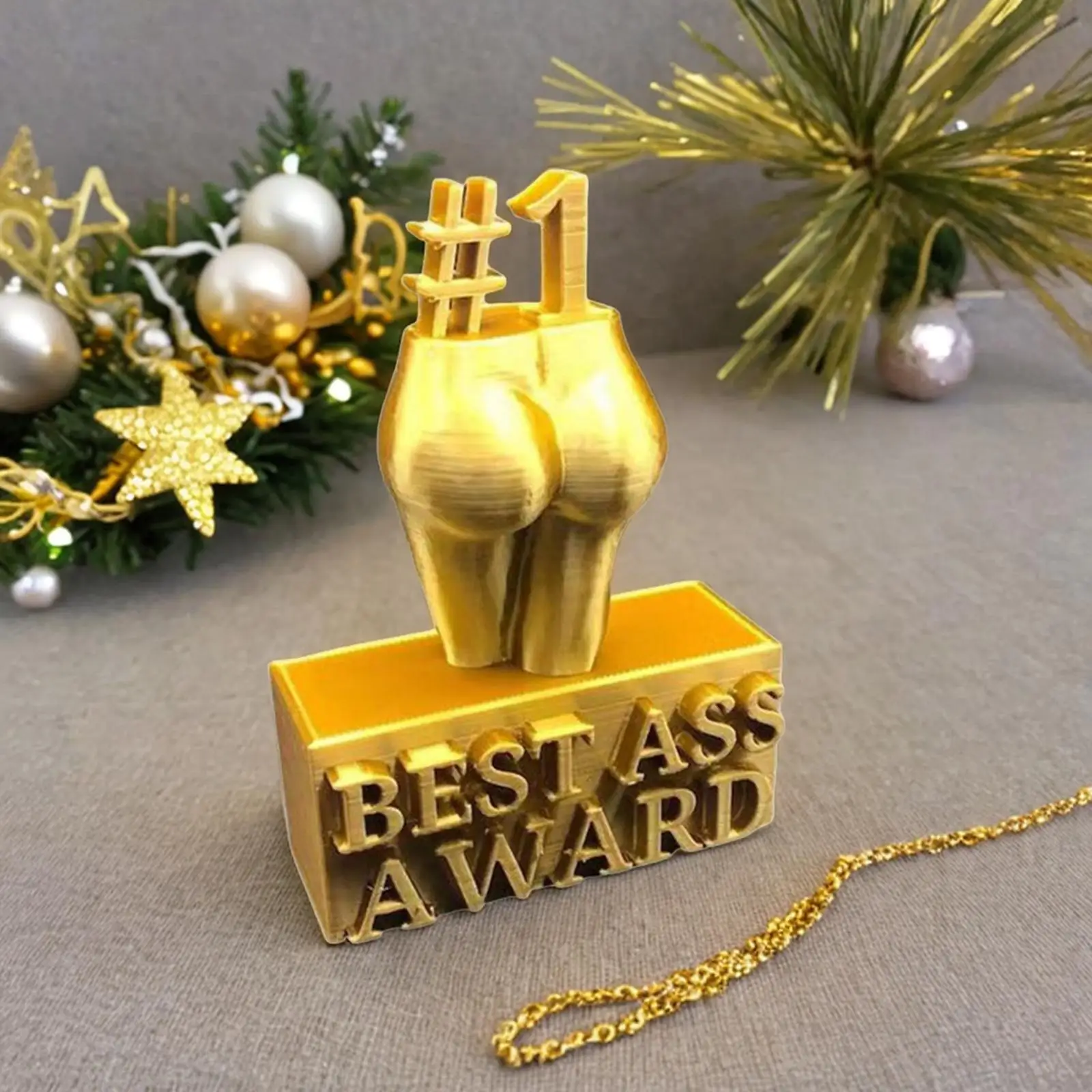 Best Ass Award Statue Desktop Trophy Award Decorations Decorative Spoof Trophy for Party Ceremonies Competitions Adults Kids