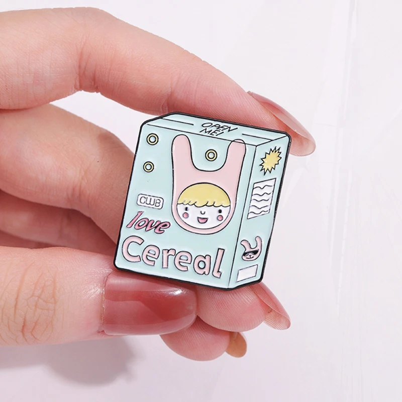 Cat Peach Milk Carton Pines Lapel Badges Cartoon Cute Animal Jewelry Gift for Friends Boo Wash Ghost Enamel  Brooch Custom Cute