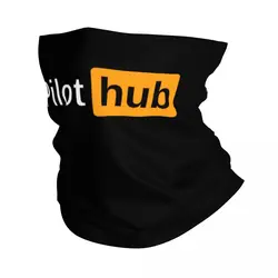 Custom Pilot Hub Winter Headband Neck Warmer Women Ski Camping Tube Scarf Aeroplane Aviation Aviator Gift Face Bandana Gaiter