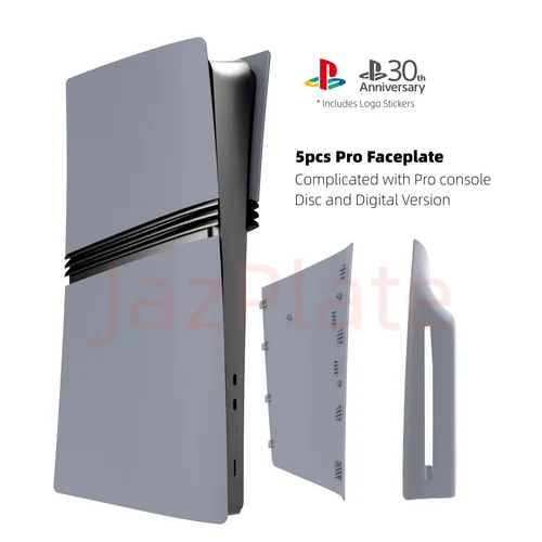 Imagen 2 del producto Placas frontales grises 5 en 1 para 30 ° aniversario, para disco PS5 Pro y edición Digital, accesorios de cubierta PlayStation 5 Pro, carcasa frontal