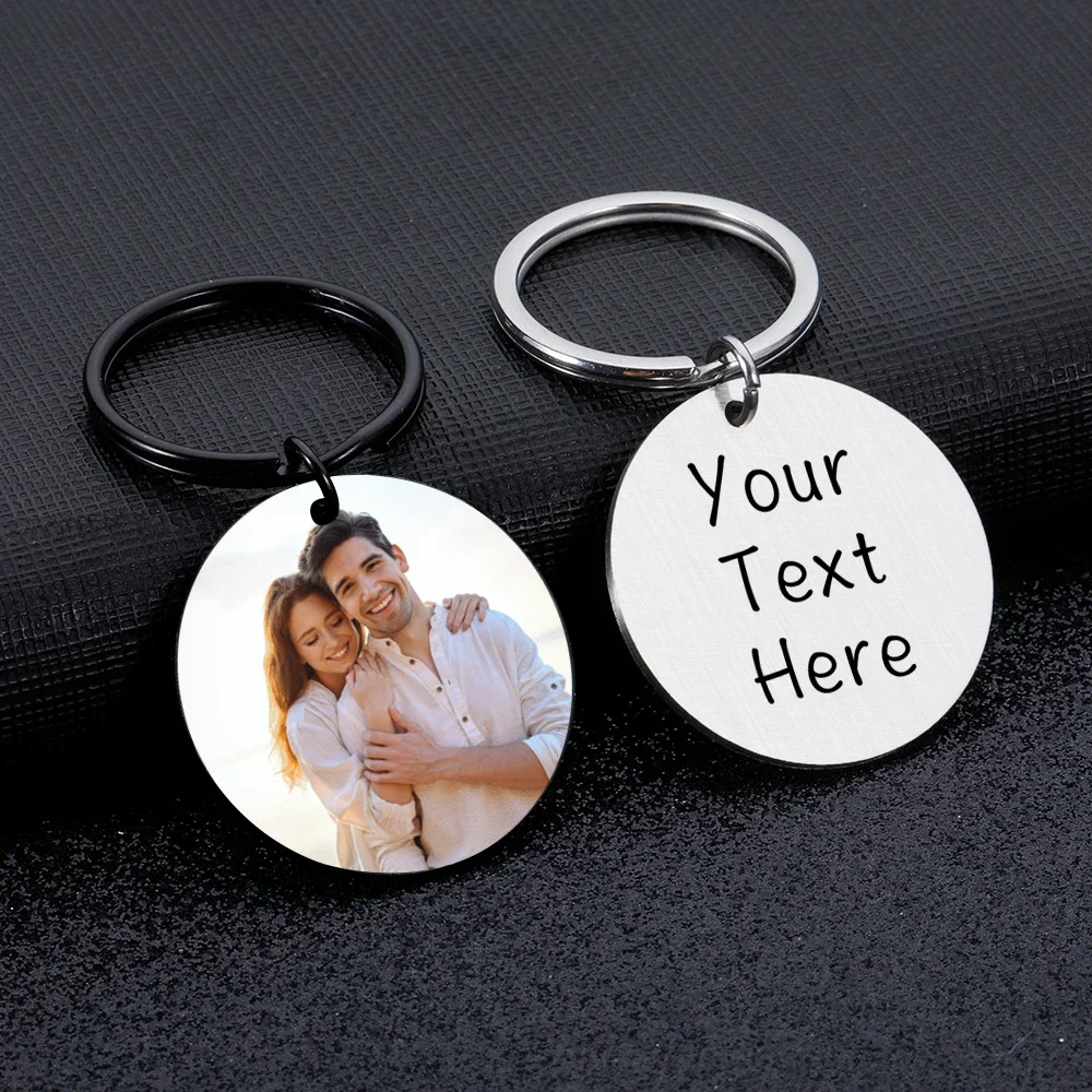 

Брелок для ключей с изображением пары, персонализированный двухсторонний, подарок на День святого Валентина для друга, подруги