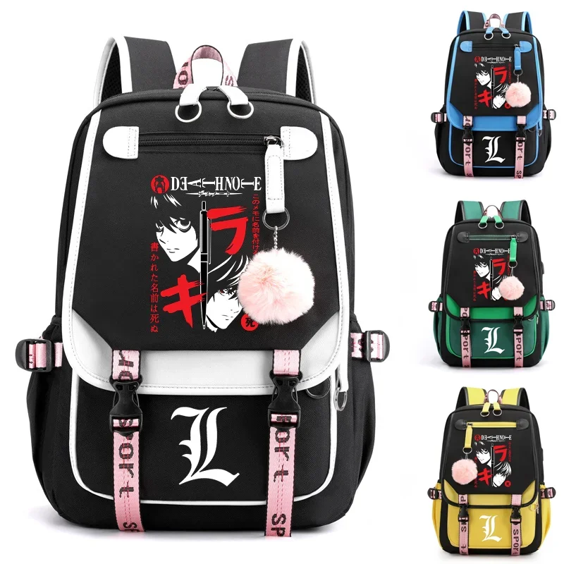 

New Anime Harajuku Cool Pattern Backpack Teenagers Outdoor Large Capacity Rucksack Fashion Zipper High Quality Backpacks