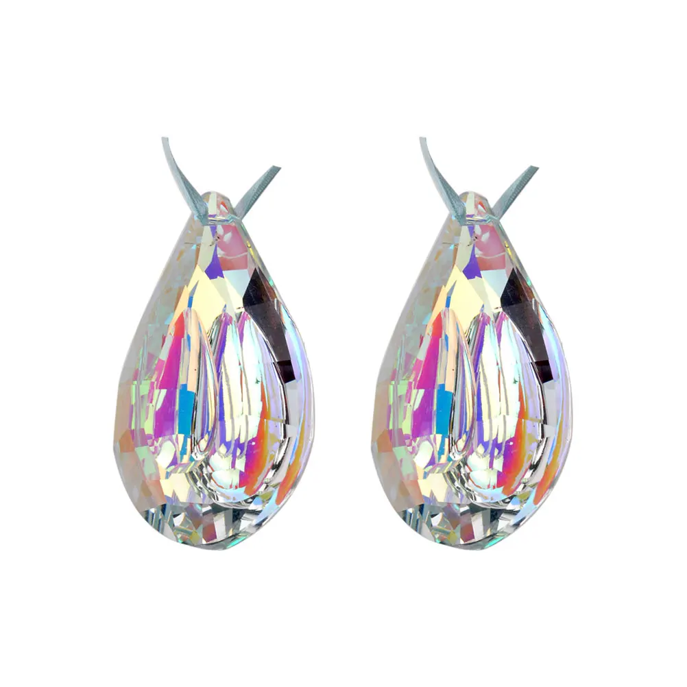 

2 pcs Pendant Ornaments Water Drop Crystal Ornaments Water Drop for Costume Hanging Decor DIY Jewelry Accessories Crystal