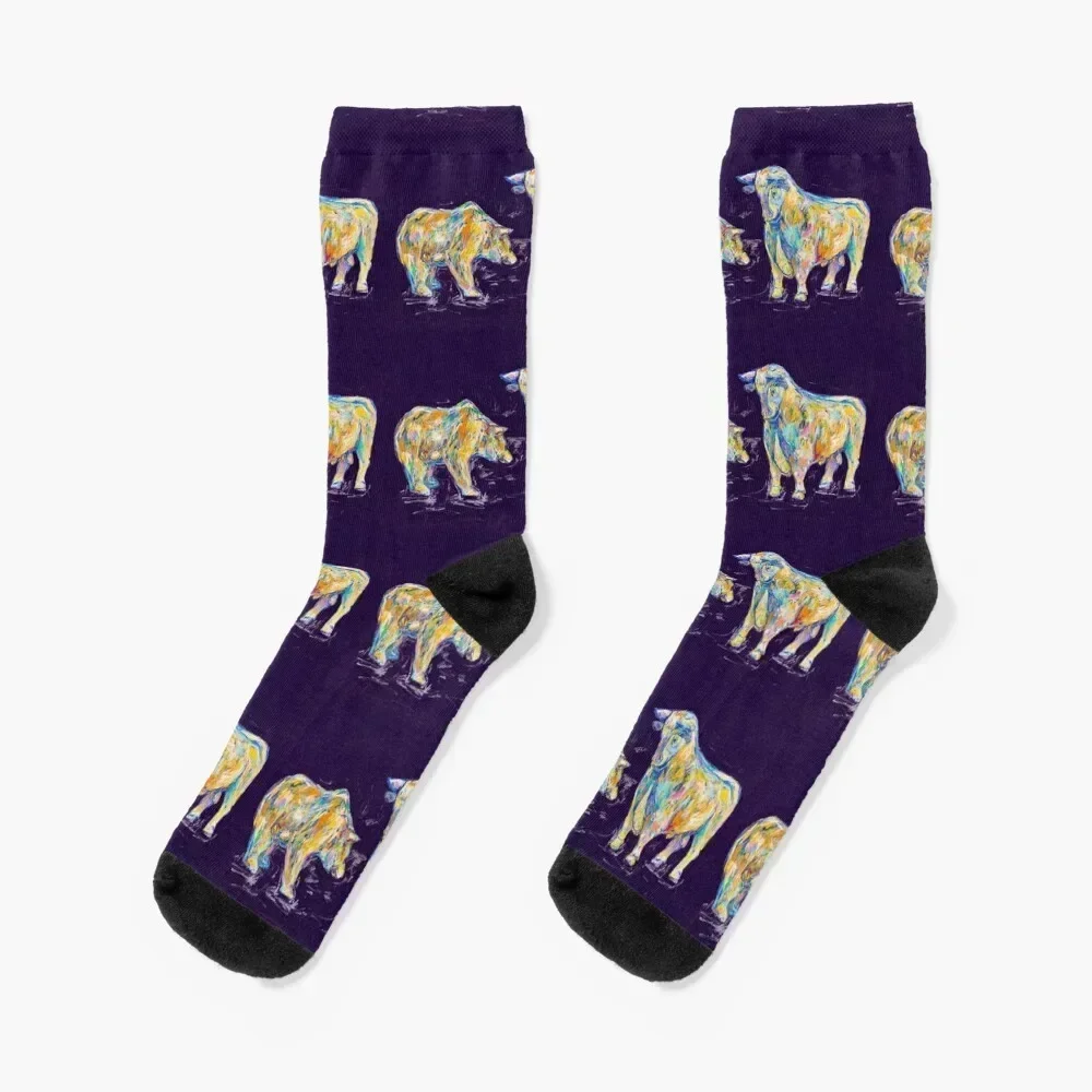 

Bull and bear Socks shoes Running gifts Socks Ladies Men's