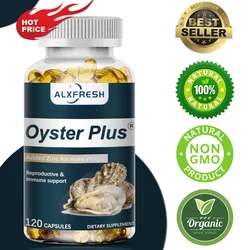 Alxfresh Oyster Plus Zinc for Natural Energy, Immune, Nerve System Supports Nutrients Supplement Highly Concentrated Capsules