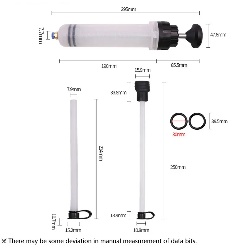 Car Engine Oil Fluid Pump Efficient Vacuum Manual Inhalation Syringe Style Engine Cooolant Transfer Translucent 500cc/1500cc