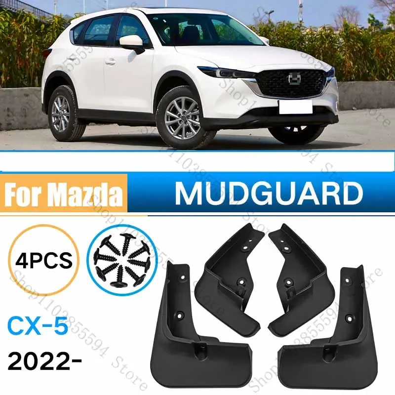 

Mudguard For Mazda CX-5 2022 Front Rear 4pcs Mudflaps Mudguards Car Accessories Splash Guard Fender