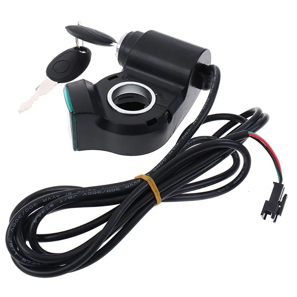 Power Switch Lock Battery Lock 24-72V Throttle Display Thumb Throttle Ebike Scooter With Key 12V~84V Universal