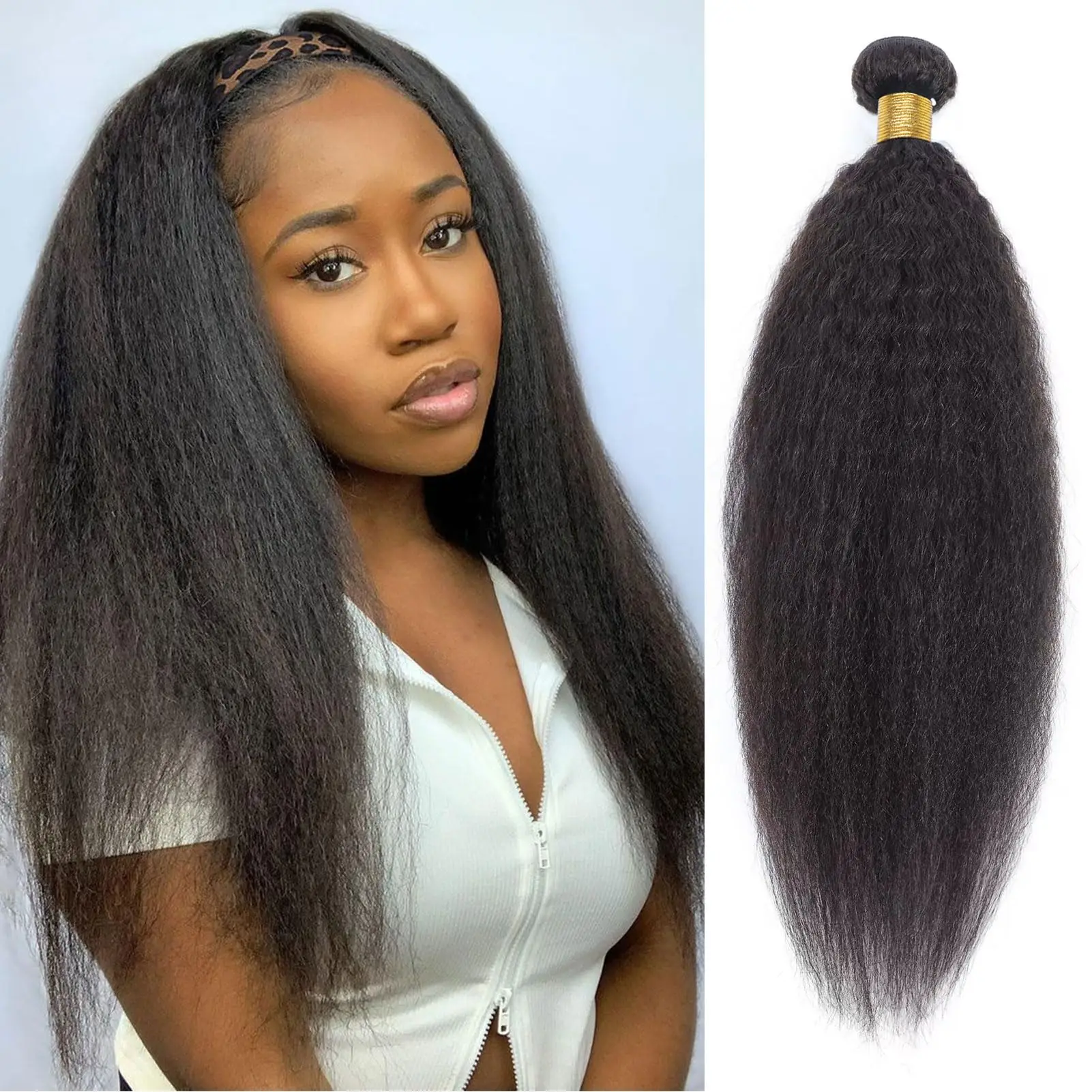 

Пучки человеческих волос Yaki Кудрявые прямые пучки волос Девственные человеческие волосы Волосы на всю голову Натуральный черный цвет Пучки волос 1 пучок