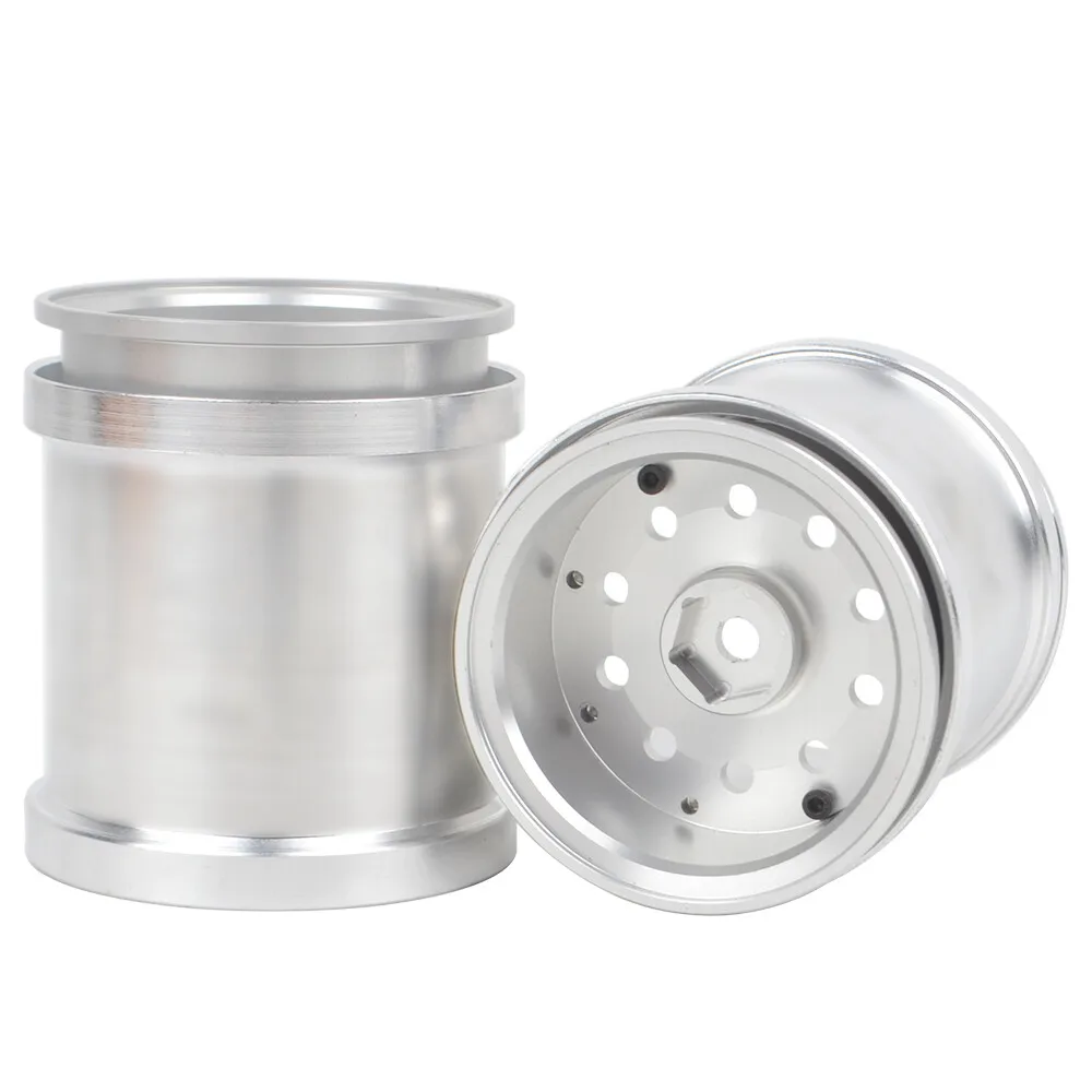 

2PCS Aluminum Beadlock Wheel Rims for Tamiya WR-02 G6-01 6x6 Konghead Upgrades