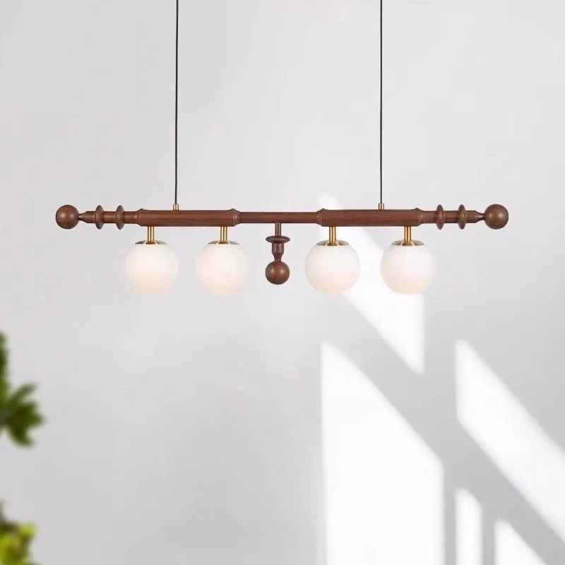 European Retro Light Luxury Chandelier Living Room Bar Counter Villa Kitchen Study Wabi Sabi's Premium Feel A Straight Strip Lig