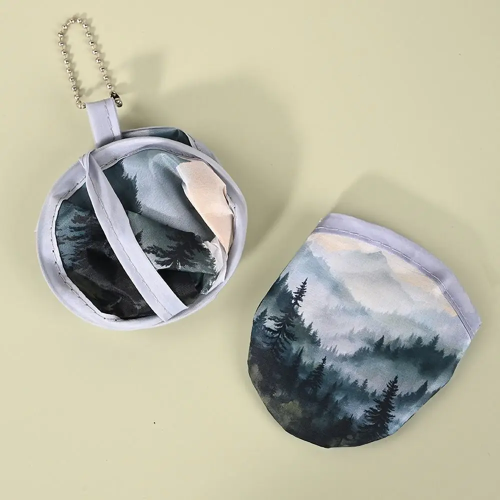 New Round Shape Round Foldable Hand Fans Flower Cartoon Folding Fan Oil Painting Cooling Fans Office