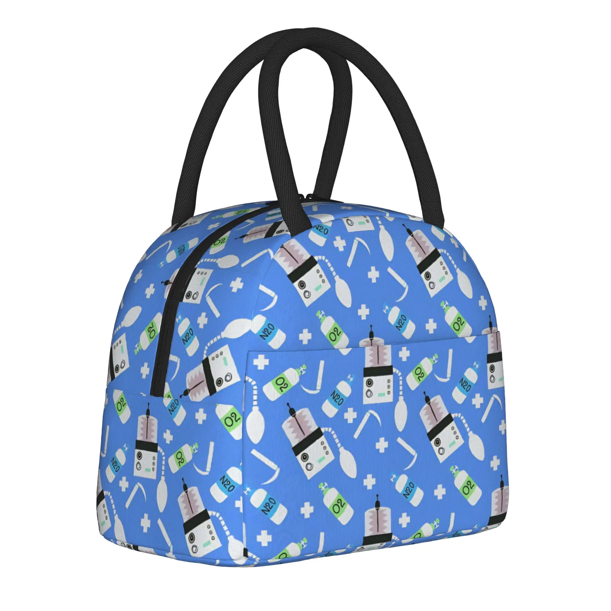 Anesthesia Anesthesiology Medical Insulated Lunch Tote Bag for Picnic Anesthetist Leakproof Thermal Cooler Washable Food Bag