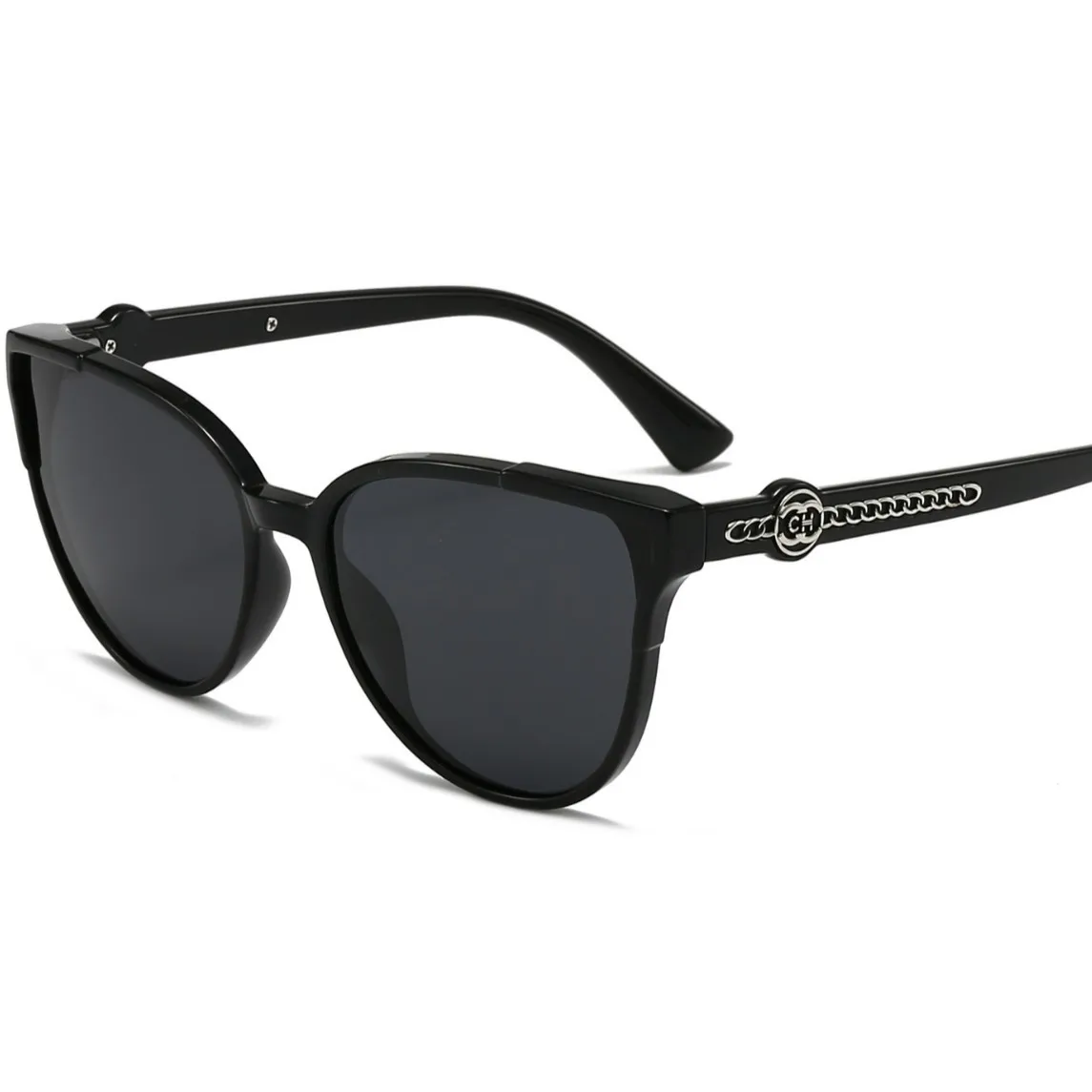 2025 New Cat Eye Polarized Sunglasses - Street Fashion Oversized Frame, Trendy Thin Face Design UV400 Protection Sun Shades