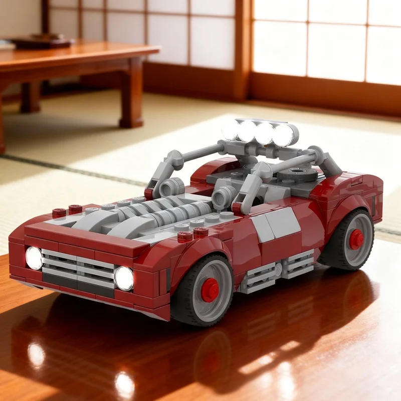 

274 детали MOC Piledriver Hot Wheels Acceleracers City Champions: Набор строительных блоков, подарок для самостоятельной сборки, креативный коллекционный декор для демонстрации